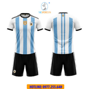 ÁO BÓNG ĐÁ ĐỘI TUYỂN ARGENTINA CHAMPION WC 2022 SÂN NHÀ