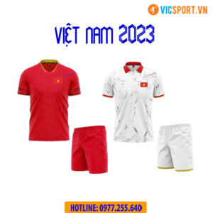 Áo đá banh đội tuyển Việt Nam 2023 vải mè