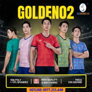 Áo đá banh không logo Riki Golden 2