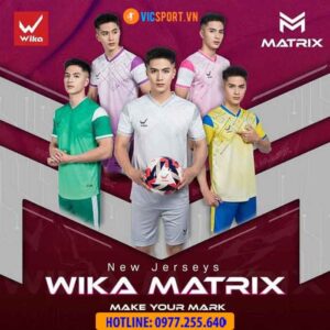Áo đá banh không logo Wika Matrix