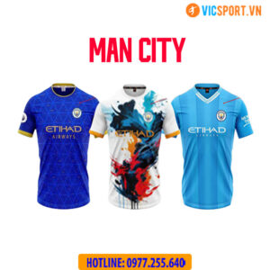 Áo đá banh Clb Man City mùa giải 2023-2024 vải mè