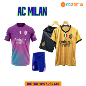 Áo đá banh Clb AC Milan 2023-2024 vải mè