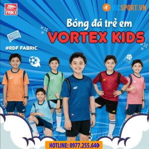 Áo đá banh trẻ em Riki Vortex