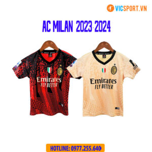 Áo đá banh trẻ em Clb AC Milan mùa giải 2023-2024