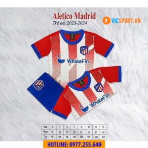 Áo đá banh trẻ em Clb Atlectico Madrid mùa giải 2023-2024