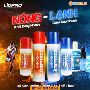 Chai xịt nóng lạnh, khử mùi, vệ sinh, xoa bóp Ligpro - Bộ sản phẩm Ligpro