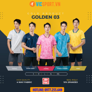 Áo bóng đá không logo Riki Golden 03