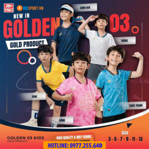 Áo bóng đá trẻ em Riki Golden 03