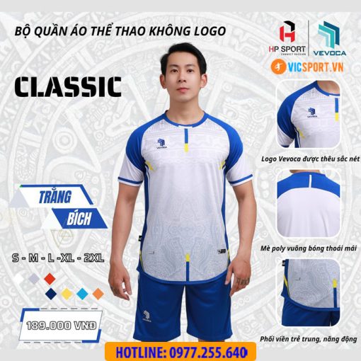 Áo đá banh không logo Vevoca Classic - Vicsport