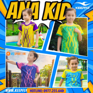 Áo đá banh trẻ em không logo Keep&Fly Ana