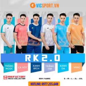 Áo đá banh không logo Riki RK 2.0