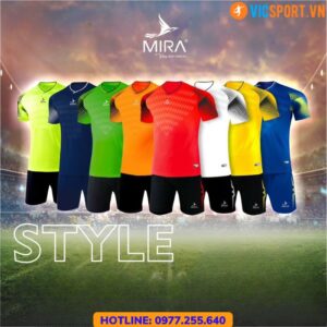 Áo đá banh không logo Mira Style