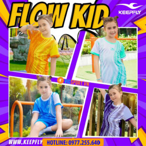 Áo đá banh trẻ em không logo Keep&Fly Flow