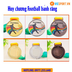 Huy chương Football bánh răng (có in)
