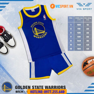 Quần áo bóng rổ trẻ em Golden State Warriors