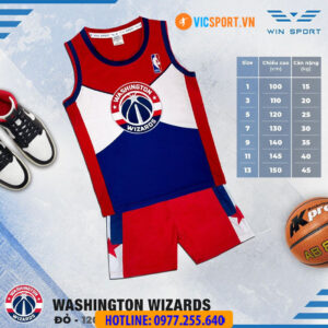 Quần áo bóng rổ trẻ em Washinton Wizards