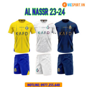 Áo đá banh CR7 - Clb Al Nassr mùa giải 2023-2024 vải mè