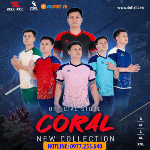 Áo đá banh không logo DullKill Coral