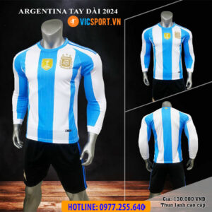 Áo đá banh tay dài đội tuyển Argentina 2024