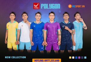 Áo đá banh không logo Wika Polygon
