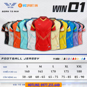 Áo đá banh không logo Win 01