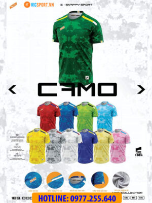 Áo đá banh không logo Xspeed E.Snappy Camo