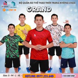 Áo đá banh không logo Vevoca Grand