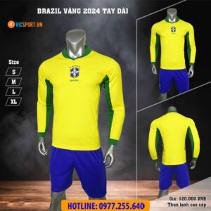Áo đá banh tay dài đội tuyển Brazil 2024
