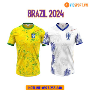 Áo đá banh đội tuyển Brazil 2024 vải mè