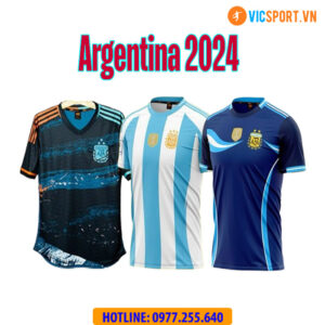 Áo đá banh đội tuyển Argentina Copa Ame’rica 2024 vải mè
