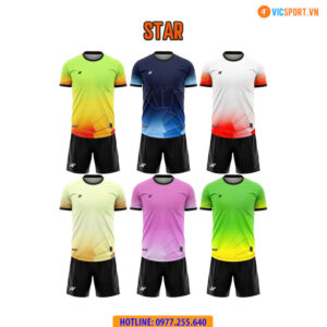 Áo đá banh thiết kế không logo Amac Star