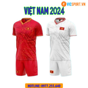 Áo đá banh đội tuyển Việt Nam 2024 vải mè