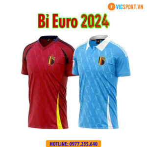 Áo đá banh đội tuyển Bỉ Euro 2024 vải mè