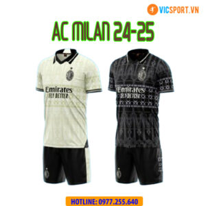 Áo đá banh Clb AC Milan mùa giải 2024-2025 vải mè