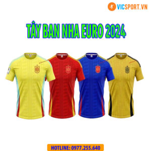 Áo đội tuyển Tây Ban Nha Euro 2024 vải mè