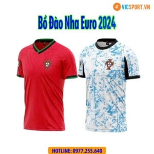 Áo đá banh đội tuyển Bồ Đào Nha Euro 2024 vải mè