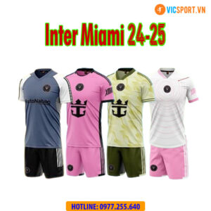 Áo Messi - áo đá banh Clb Inter Miami 2024-2025 vải mè