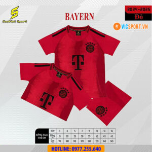 Áo bóng đá trẻ em Clb Bayern mùa giải 2024-2025