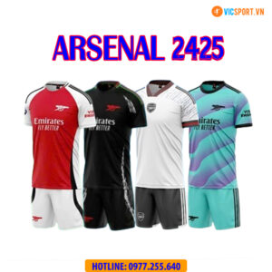 Áo đá banh Clb Arsenal mùa giải 2024-2025 vải mè