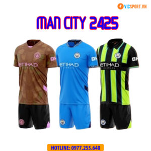 Áo đá banh Clb Man City mùa giải 2024-2025 vải mè