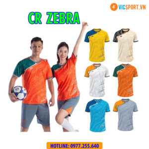 Áo đá banh không logo CR Zebra