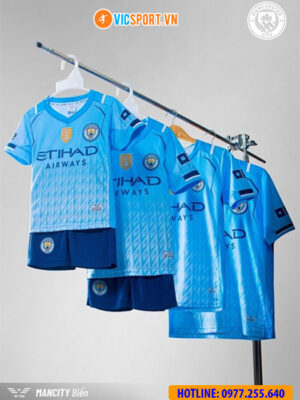 Áo bóng đá trẻ em Clb Man City mùa giải 2024-2025