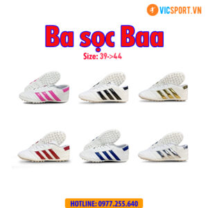 Giày đá banh 3 sọc BAA đế nhựa