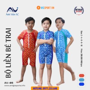Bộ đồ bơi liền thân bé trai Ánh Viên AV05