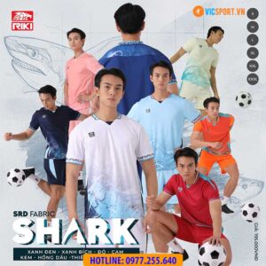 Áo đá banh không logo Riki Shark BD03