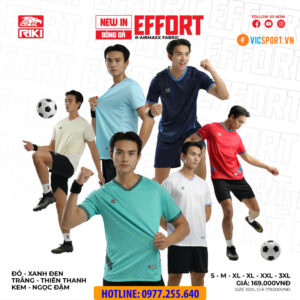 Áo đá banh không logo Riki Effort
