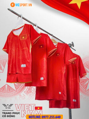 Áo đá banh trẻ em đội tuyển Việt Nam 2024