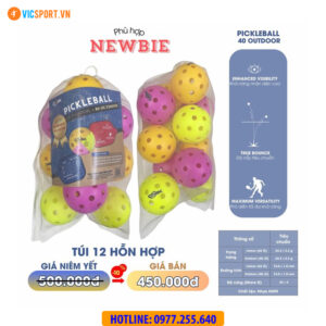 Bóng Pickleball CMK 40L (túi 12 quả nhiều màu)