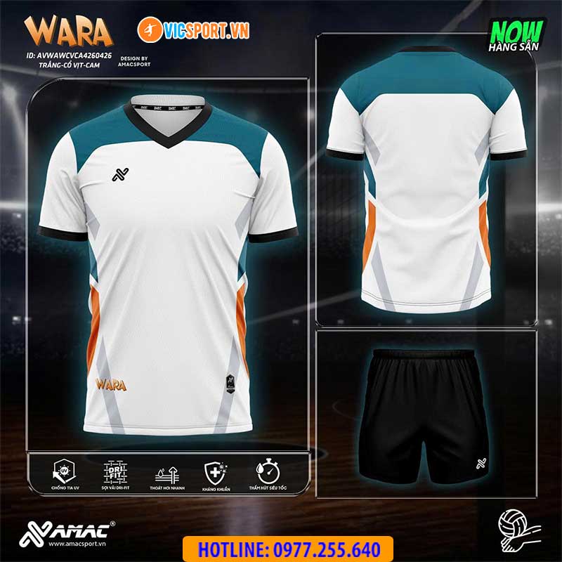 Quần áo bóng chuyền Amac Wara nam nữ - Hình ảnh 17