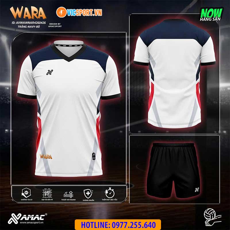 Quần áo bóng chuyền Amac Wara nam nữ - Hình ảnh 14